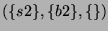 $ (\{s2\},\{b2\},\{\}) $