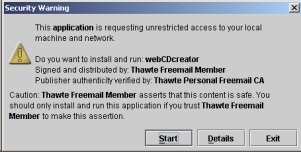 Certificate Warning