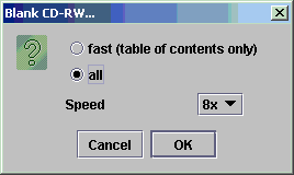 Erase rewriteable CD