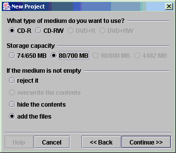 Medium-type selection