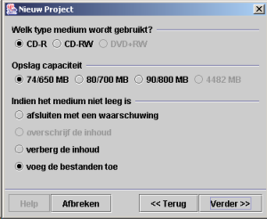 Selectie van het medium-type